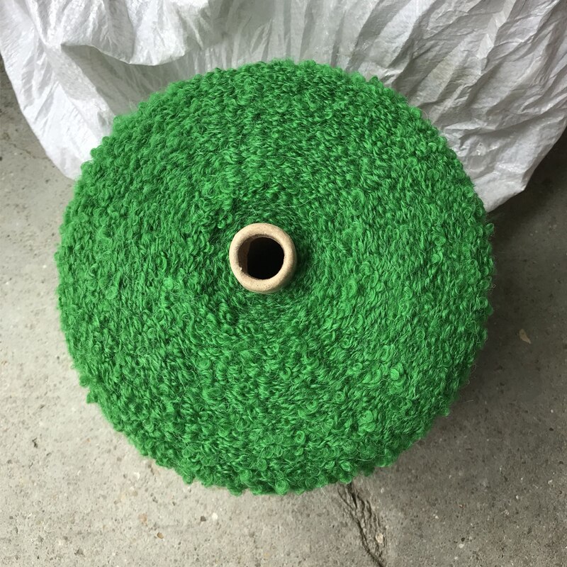 Very beautiful green 500g soft plush wool acrylic Fancy loop yarn for knitting organic crochet weaving Sewing thread X5250