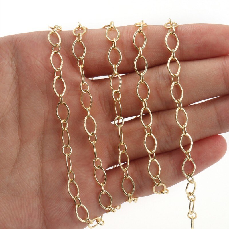 1 Meter Koper Oval Link Chain Paperclip Vierkante Kabel Ketting Armband Kettingen Bevindingen Voor Sieraden Maken Levert Accessoires