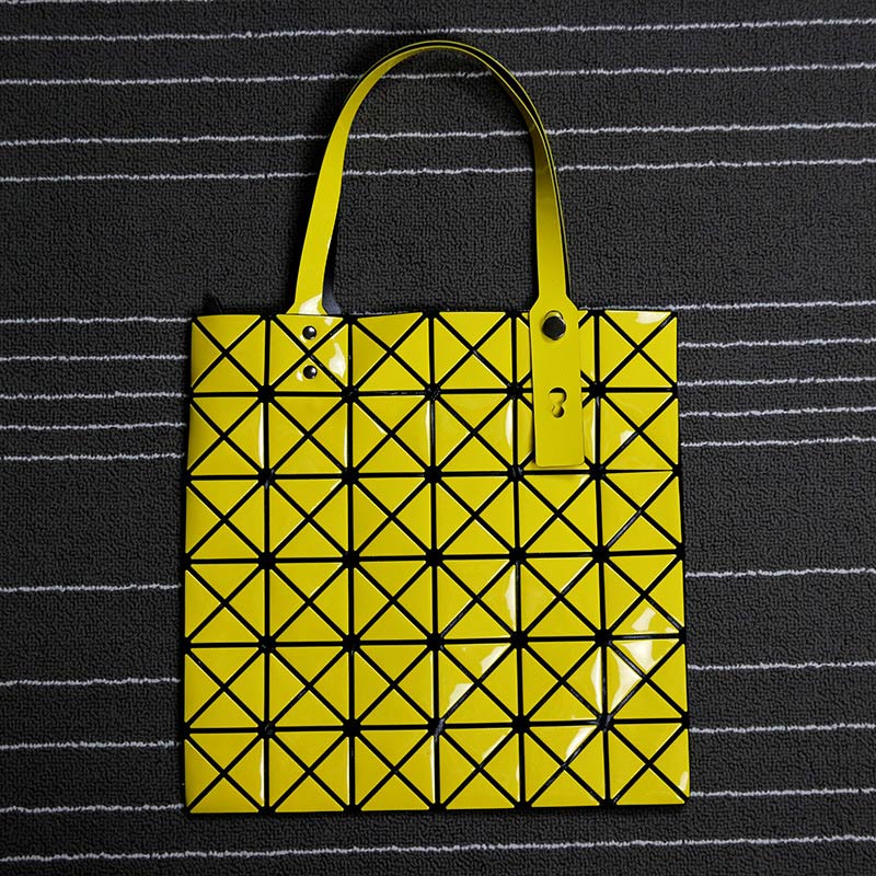 Bags Women Folding Totes Crossbody Bag Ladies Handbags Female Luminous Geometric Pattern Shoulder Messenger Purses: yellow