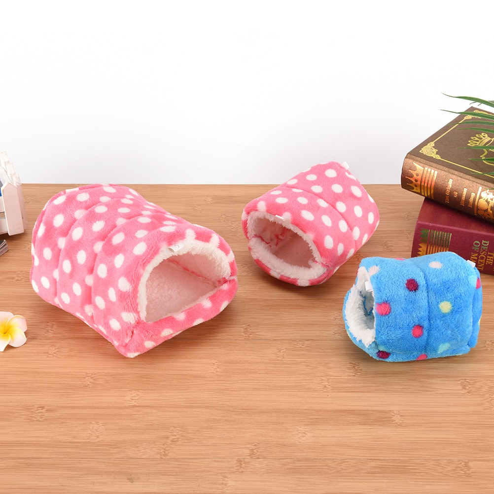 2Pcs Hamster House Cage Accessories Mini Animals Hamster Bed Cotton Pet Nest Pig/Cat/Dog Chinchillas Squirrel Bed Nest