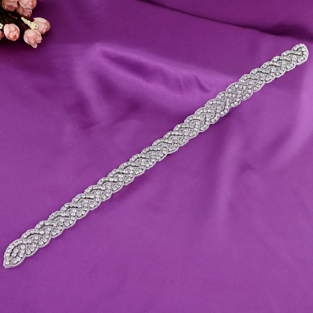 Handgemaakte strass bruidsaccessoires riem trouwjurk riem huwelijksriem bruidslint riem bruidssjerp gala riem scs 216- s