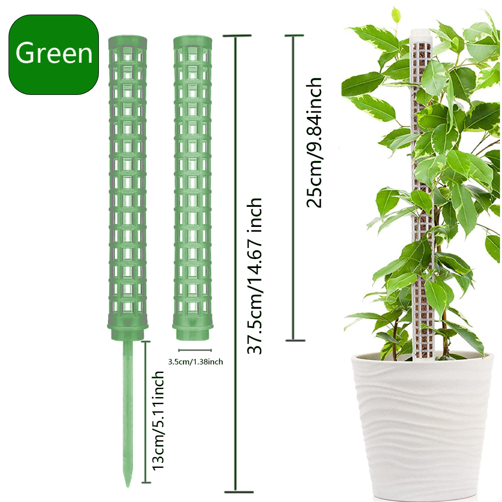 Palo de escalada para plantas, soporte de plantas, Marco enrejado, columna de musgo Sphagnum de agua, poste para vides de flores en maceta, extensión de escalada: Verde