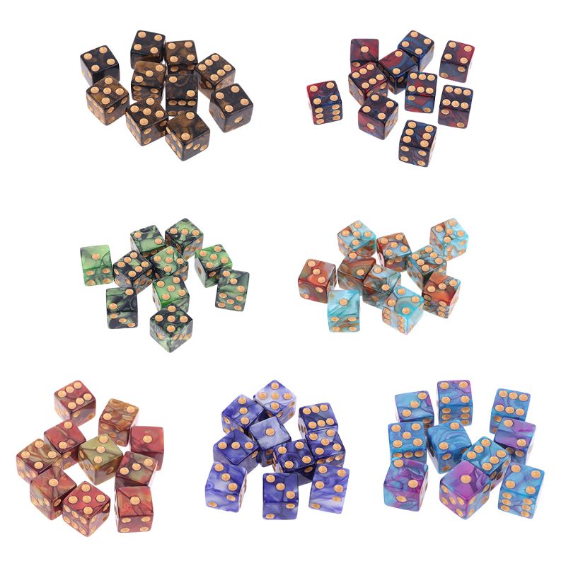 10 stuks/set nummer 16 vierkante veelvlakkige dobbelstenen kralen nummer wijzerplaten desktop tafelspel  d0lb
