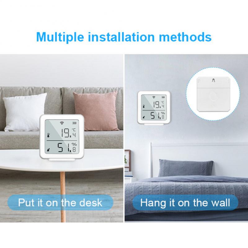 Tuya WIFI Smart Home Temperature Humidity Sensor Indoor Hygrometer Thermometer Detector Support Alexa Google Home Smart Life