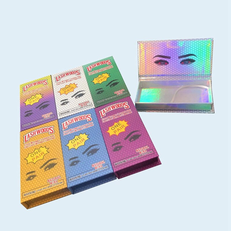 5Pcs Eyelash Packaging Empty Lashes Box With Clear Tray Rectangle Lash Cases Lash Boxes Packaging