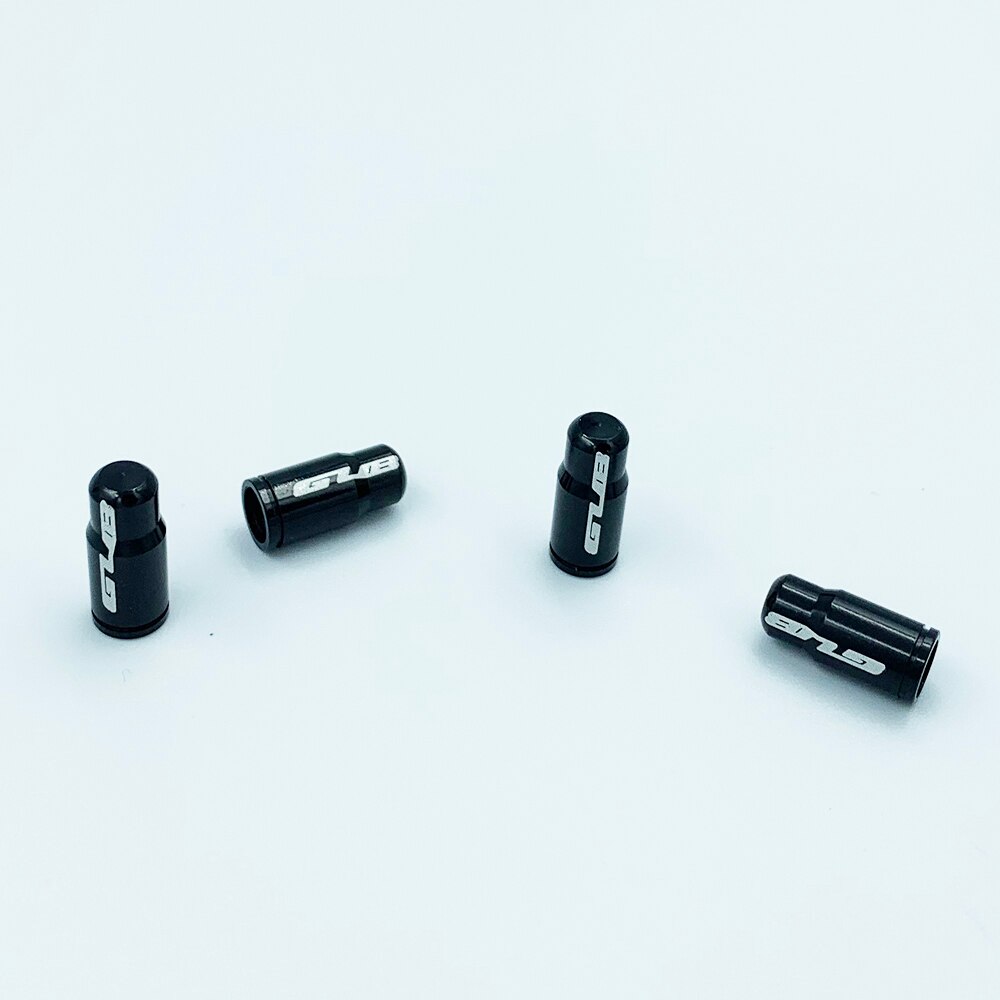 2Pc Aluminium Fiets Tire Valve Cap Ultralight Weg Mountainbike Band Cap Schrader/Presta Ventiel Protector Mtb accessoires: P-BLACK
