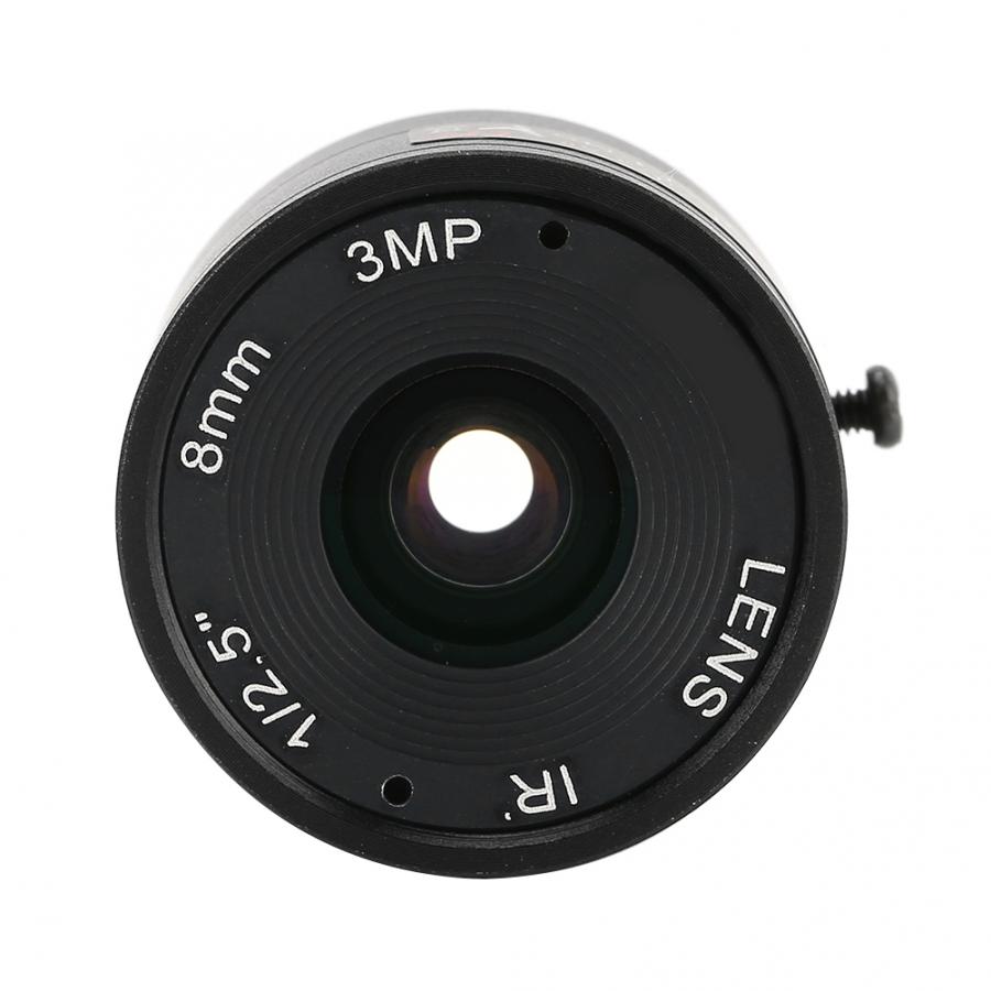 Aluminum Alloy 8mm Focal Length Camera Lens 3MP High Definition Wide Field Angle Security Camera Lens