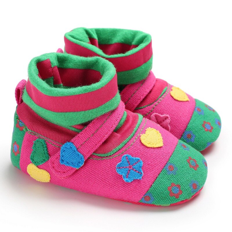 Herfst Winter Baby Laarzen Katoen Schattige Baby Toevallige Zachte Bodem Peuter Laarzen Cartoon Print Patroon Baby Laarzen: Rood / 3