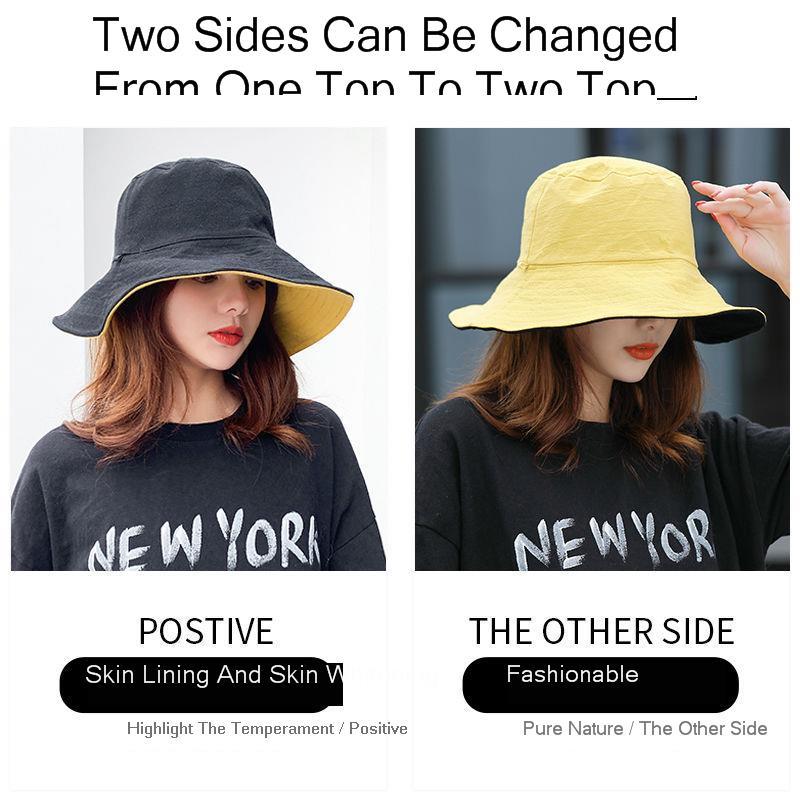 summer hat sun hat foldable sun blockRaffia Bow Sun Hat Wide Brim Floppy Summer Hats For Women Beach hat Double-sided wearable: yellow