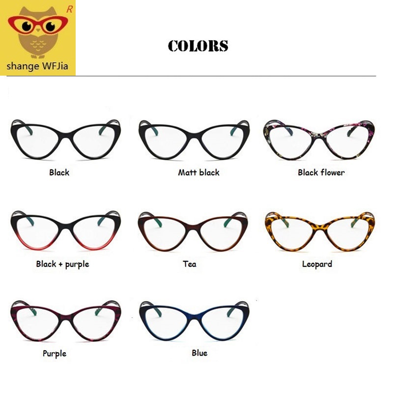 Spectacle frame cat eye Glasses frame clear lens Women Red black Eyewear optical frames myopia nerd black purpl eyeglasses
