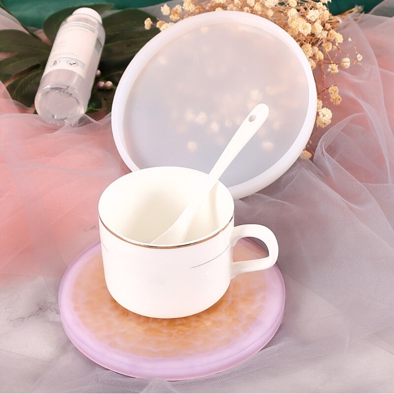 Round Tray Silicone Casting Epoxy Molds For DIY Resin Tray Coaster Jewelry Findings Tools Uv Epoxy Mould Handmade Craft Making