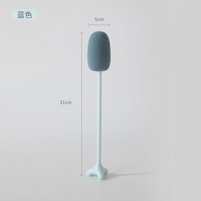 xiaomi mijia Sponge Cup Brush Long Handle Replaceable Kitchen Cleaning Tool Soft Sponge bottle Brush Beautiful practical: blue 2