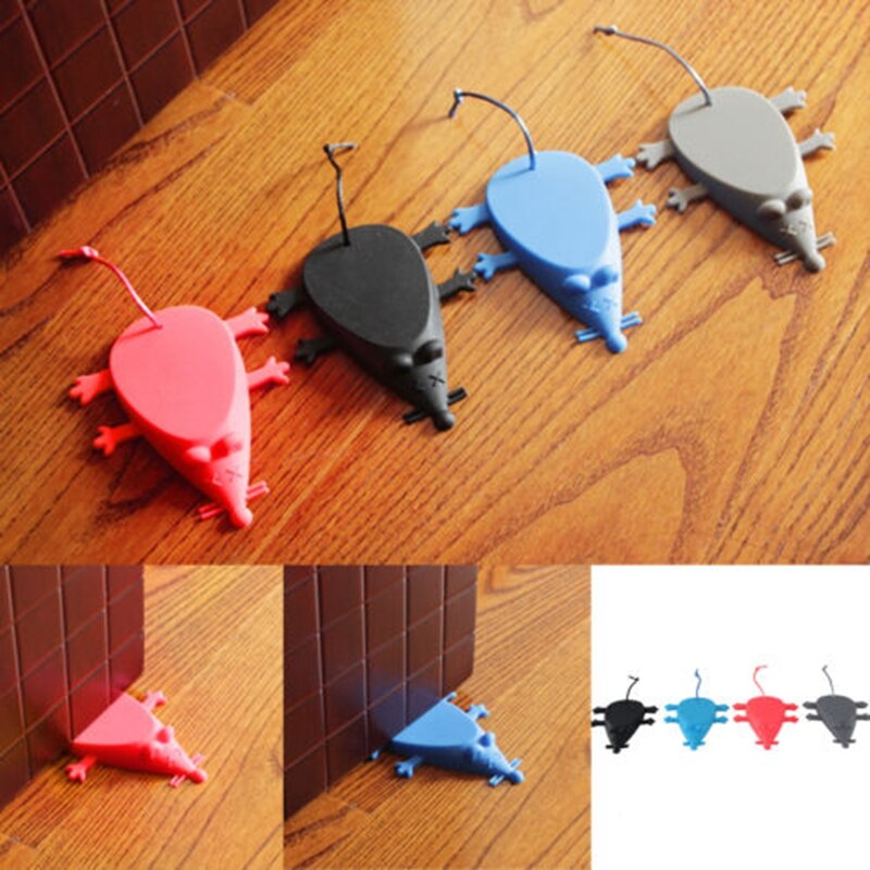 Tapón de silicona con forma de ratón en 6 colores, suministros para seguridad de bebés, protege contra pellizco, Tope de puerta de mano