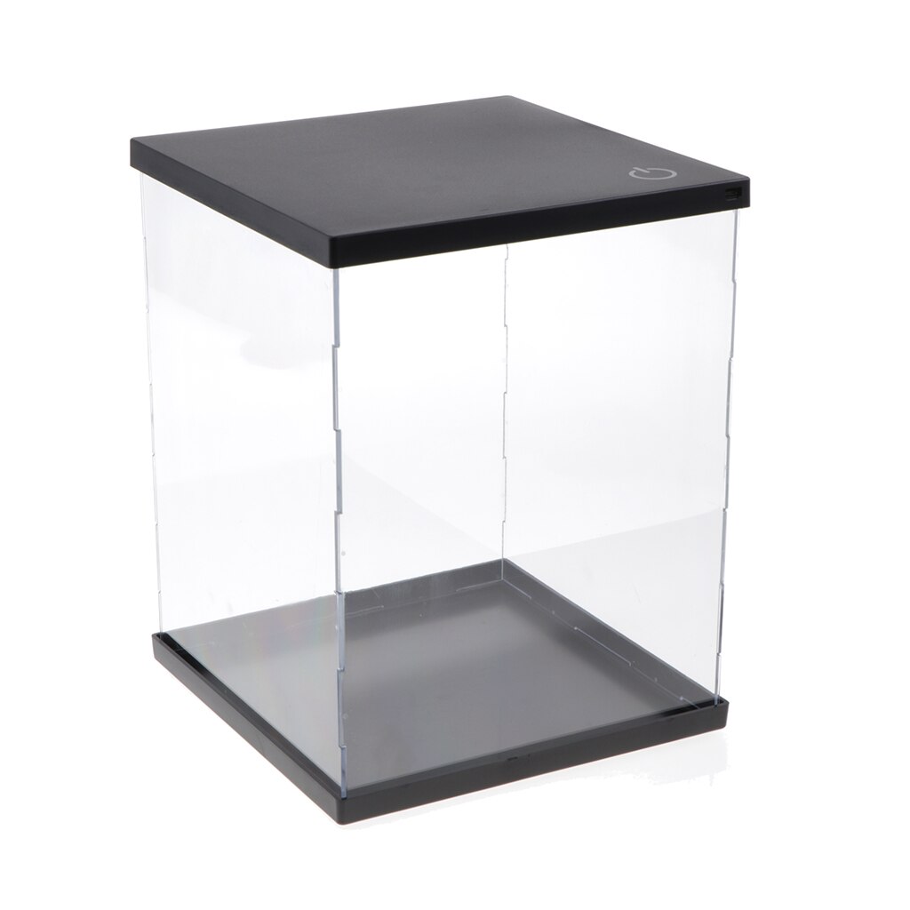 Vitrine transparente en acrylique, Cube, trophée, étui anti-poussière