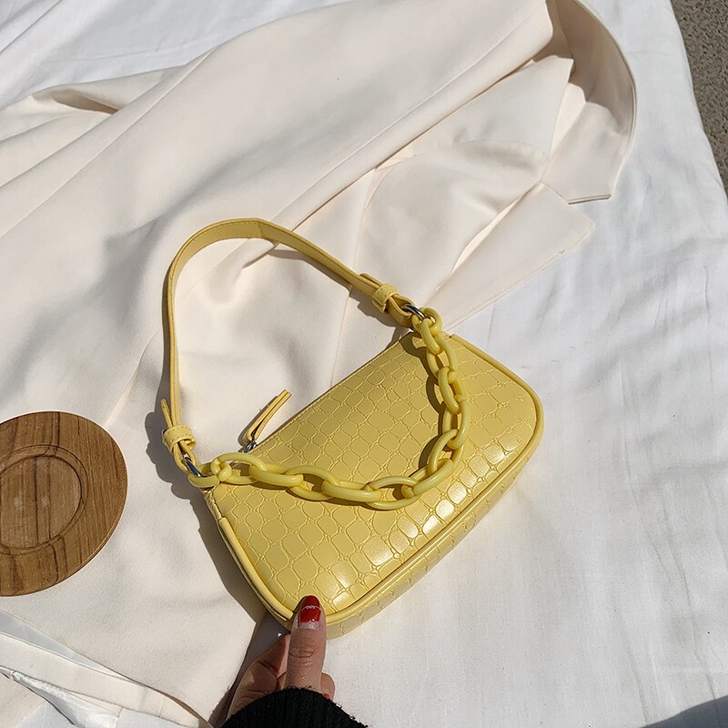 pierre modèle petit fourre-tout en cuir PU sacs pour femmes sacs à bandoulière et sacs à main femme voyage bandoulière sac à main: Jaune