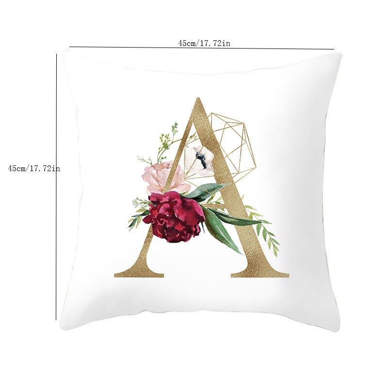 Kids Kussensloop Brief Kussenhoes 45*45 Sierkussen Covers Decor Kussens Bank Polyester Bloemen Home Decor Kussenslopen