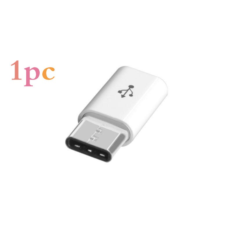 3/1PCS Handy Adapter Micro USB Zu USB C Adapter Microusb Stecker Für Xiaomi Huawei Samsung Galaxy adapter Typ C TXTB1: white 02