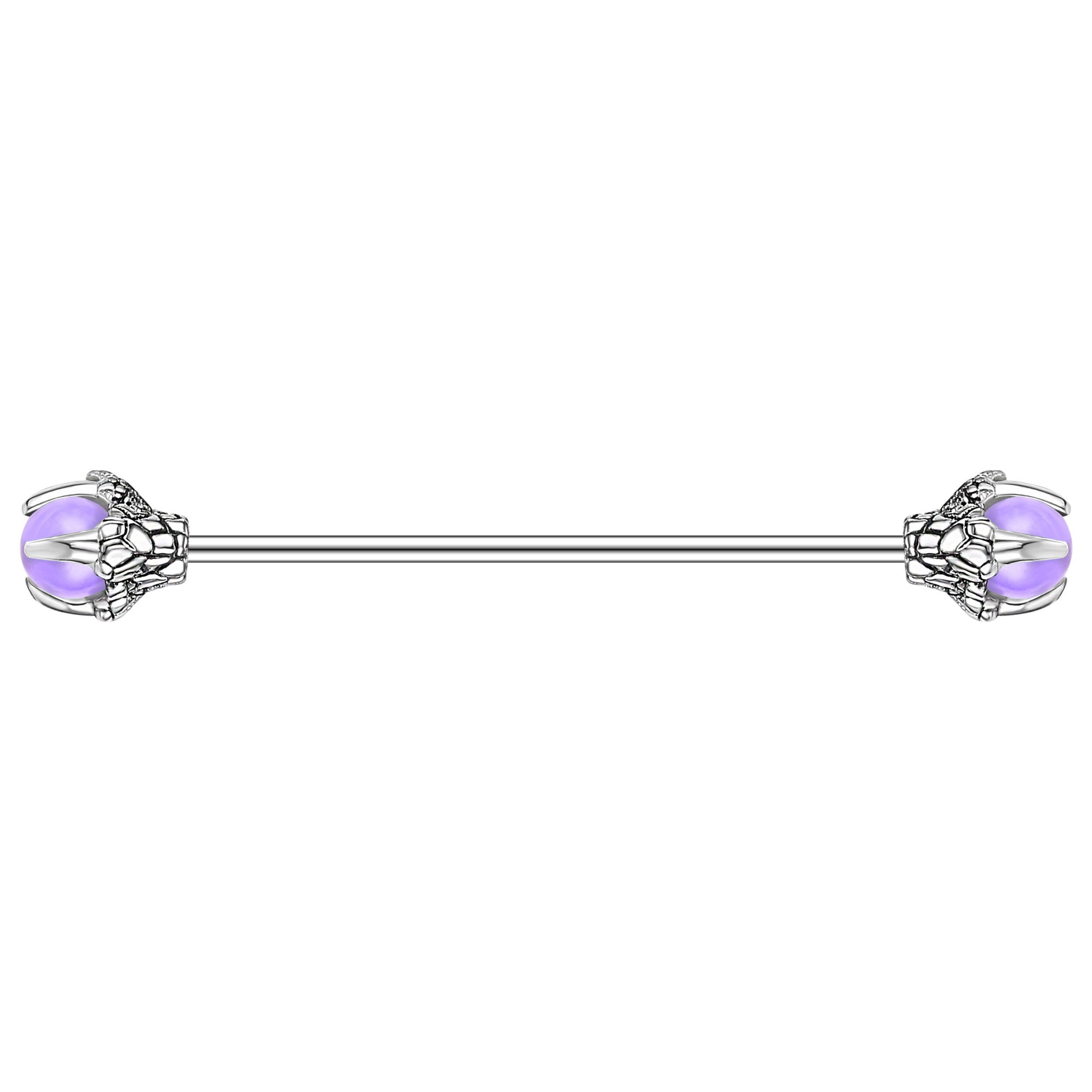 Aoedej piercing industrial brinco feminino hélice de aço inoxidável orelha piercing dragão cobra longo brinco jóias barbell: 00082SRGY