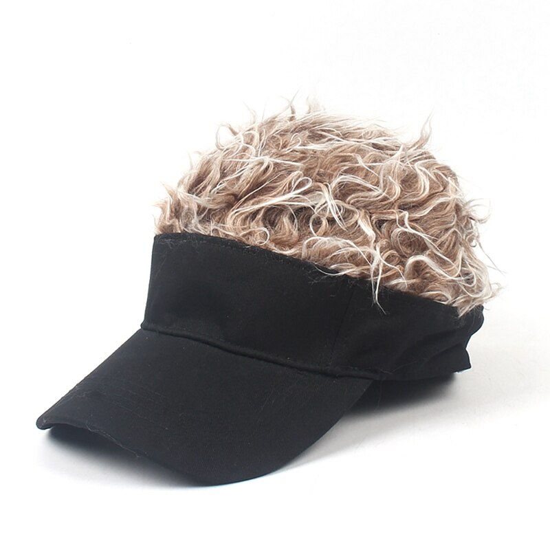 Tennis Baseball Cap Haar Krullen Pruik Natuurlijke Pruiken Natuurlijk Sluit Synthetische Hoed Pruik Verstelbare Unisex Voor Outdoor Sport: ABC