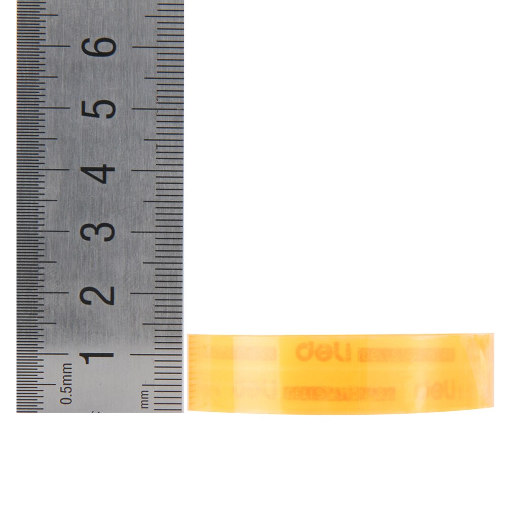 12 Stks/pak Deli Transparante Kleur Tape 12Mm Super Lijm Strip Smalle Afdichting Kleur Student Briefpapier Kleine Roll Kantoor Tape