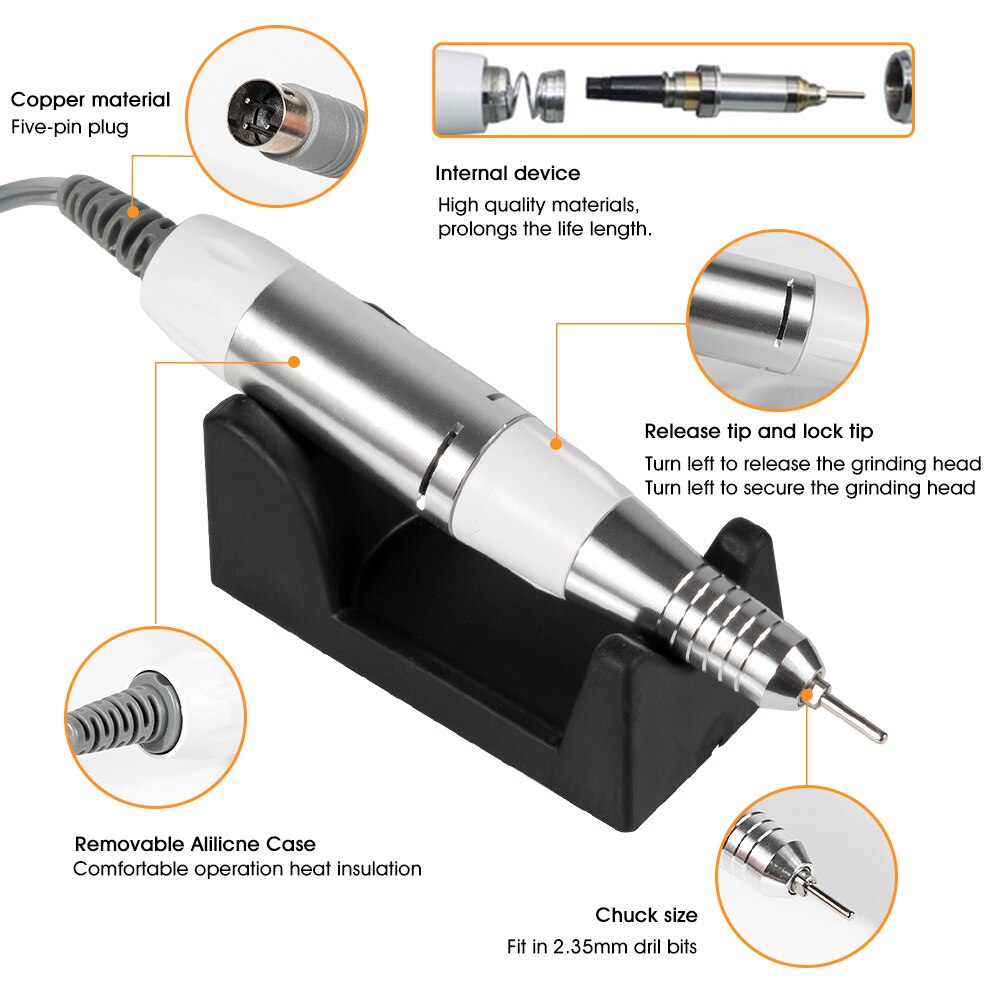 35000/20000RPM macchina per Manicure trapano per unghie fresa per Manicure accessori per Pedicure strumento per Nail Art punta per trapano per unghie