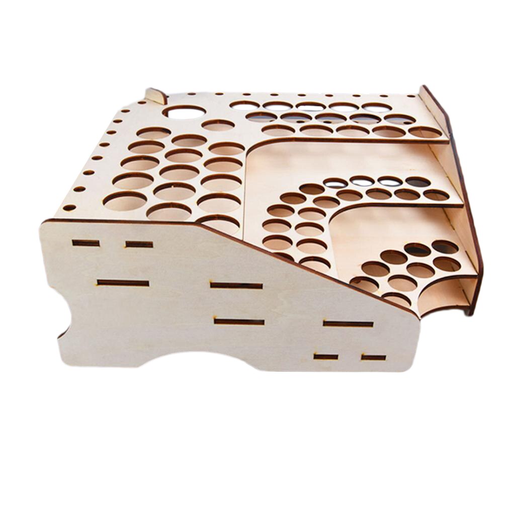 Multi Layer Wood Model Paint Rack Modular Tidy Organizer Bottle Holder #125