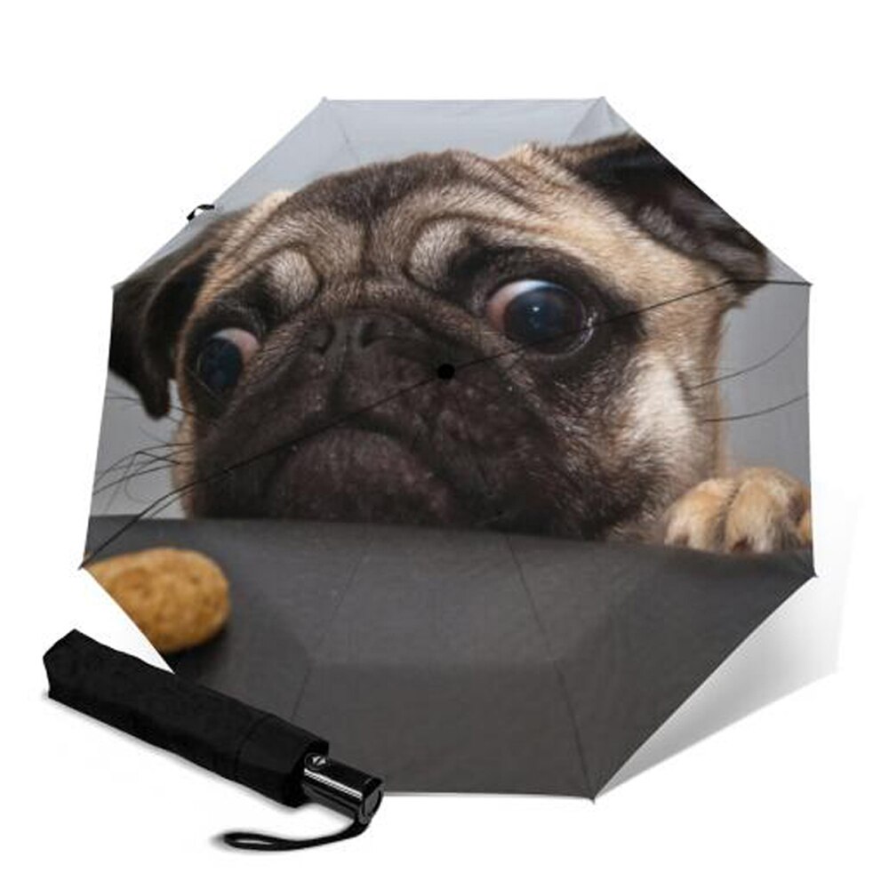Puppy Dog Folding Automatic Umbrella Sun Girl Parasol Three-fold Umbrella Durable Sun Umbrellas Outdoor Paraguas Parapluie: YSA1188