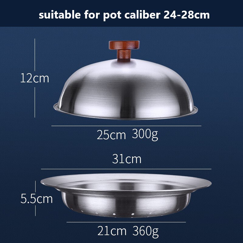 304 Roestvrij Staal Multifunctionele Verdikte Met Deksel Stoomboot Stoomboot Huishouden Thuis Keuken Kookgerei Ketels Accessoires Gereedschap
