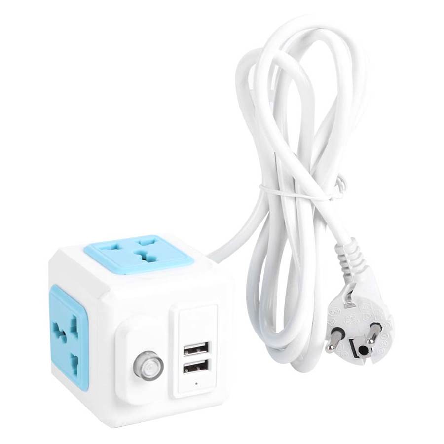 Multi-Function 4-Outlet Dual USB Power Strip Power Socket Outlet style Switching Power Supply EU Plug 250V