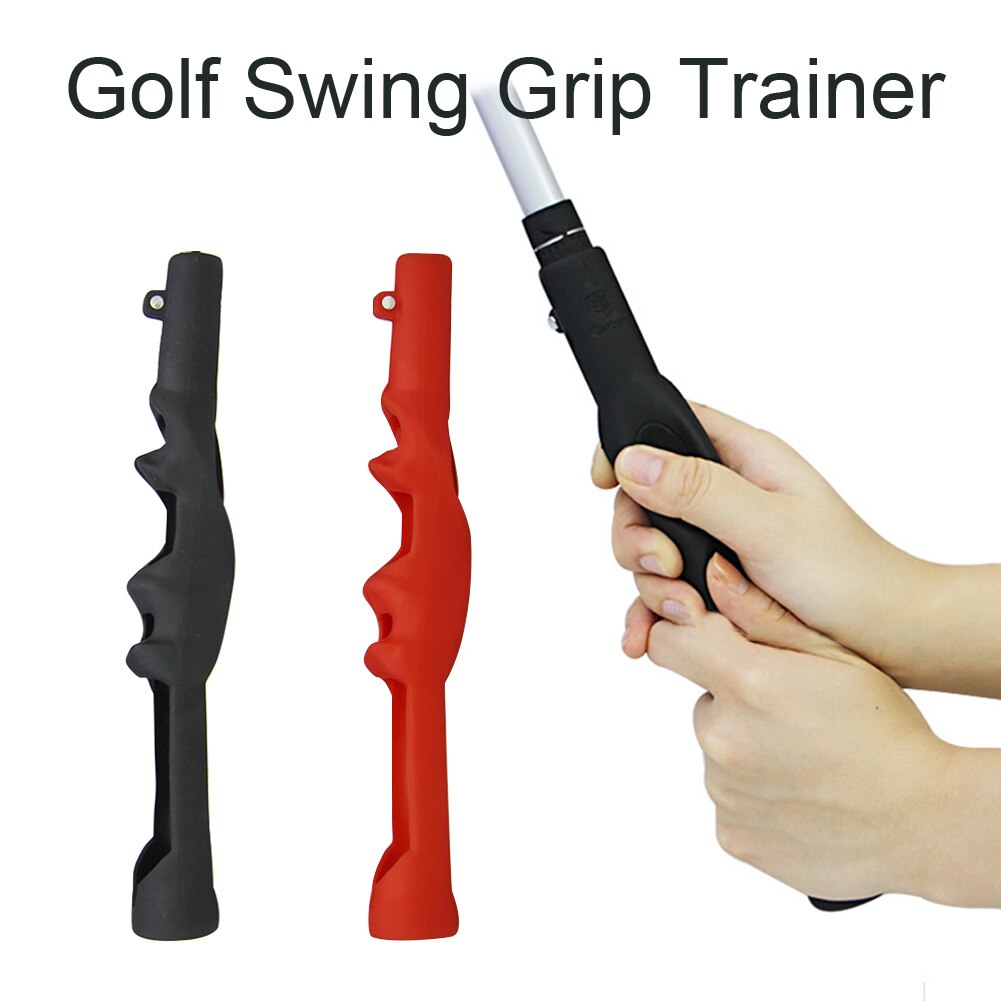 Undervisningsredskab praksis værktøj golf swing greb træner begyndere klub højre venstre skridsikre tilbehør til golfspiller udendørs gummi