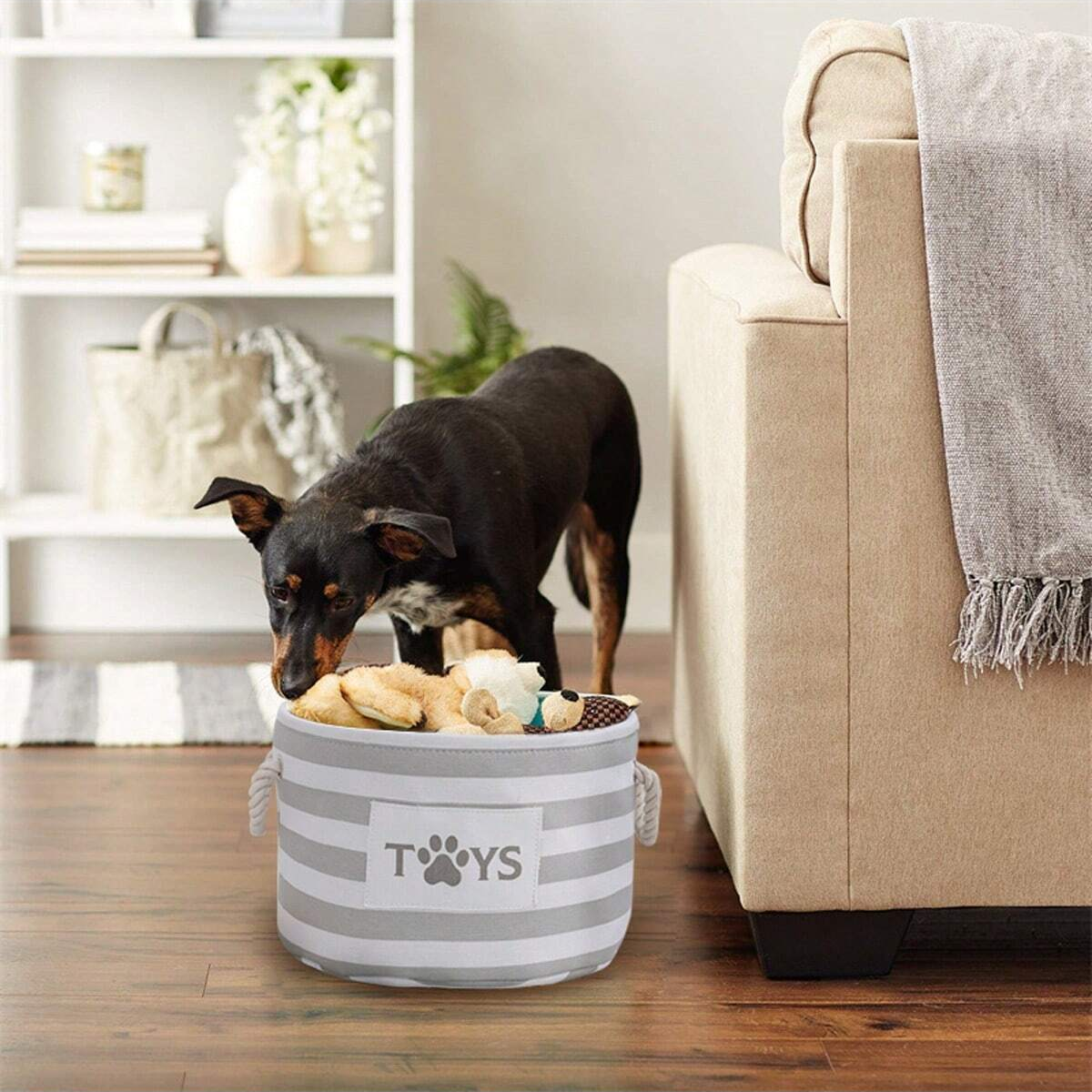 Mir de Rangement en Tissu pour Jouets et Snacks pour Animaux de Compagnie, Divers, 1 Pièce