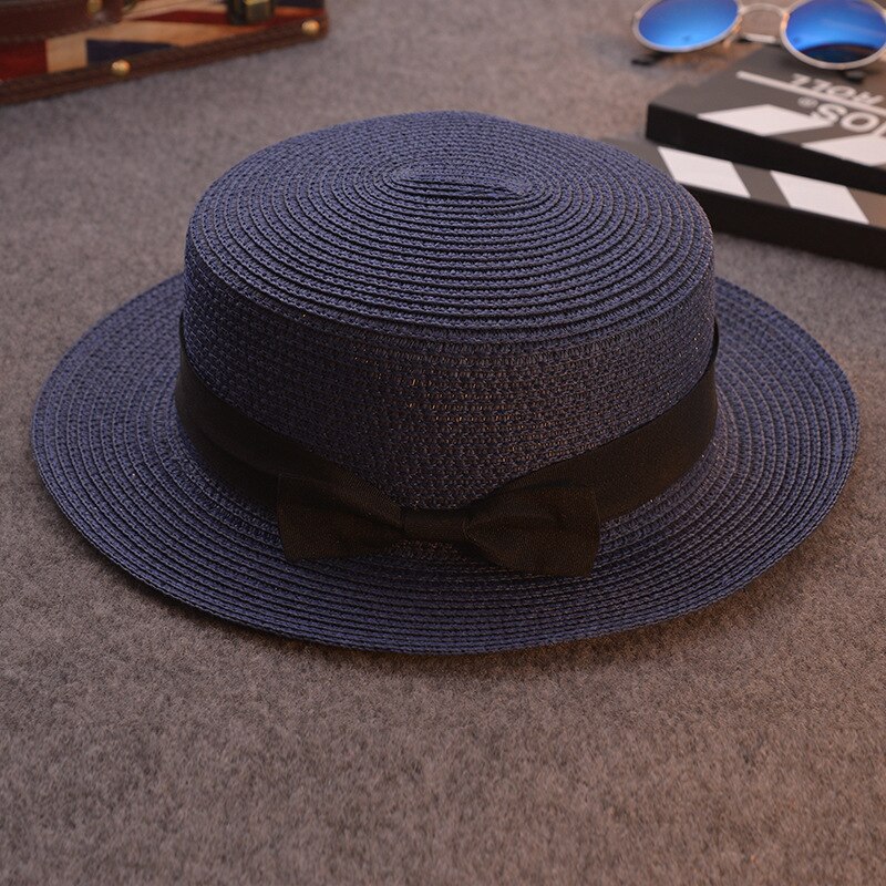 Sonnenhut freundlicher Hütte Sommer Kappe Stroh Hütte Frauen Sommer Mini Krempe Diskette Fedora Strand Kappe: S / Rosa