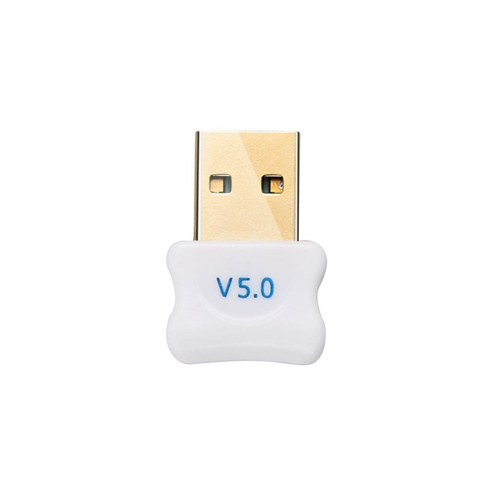 Rovtop Draadloze Usb Bluetooth Adapter Voor Computer Bluetooth Dongle Usb Bluetooth 5.0 Pc Adapter Bluetooth Ontvanger Zender: WHITE