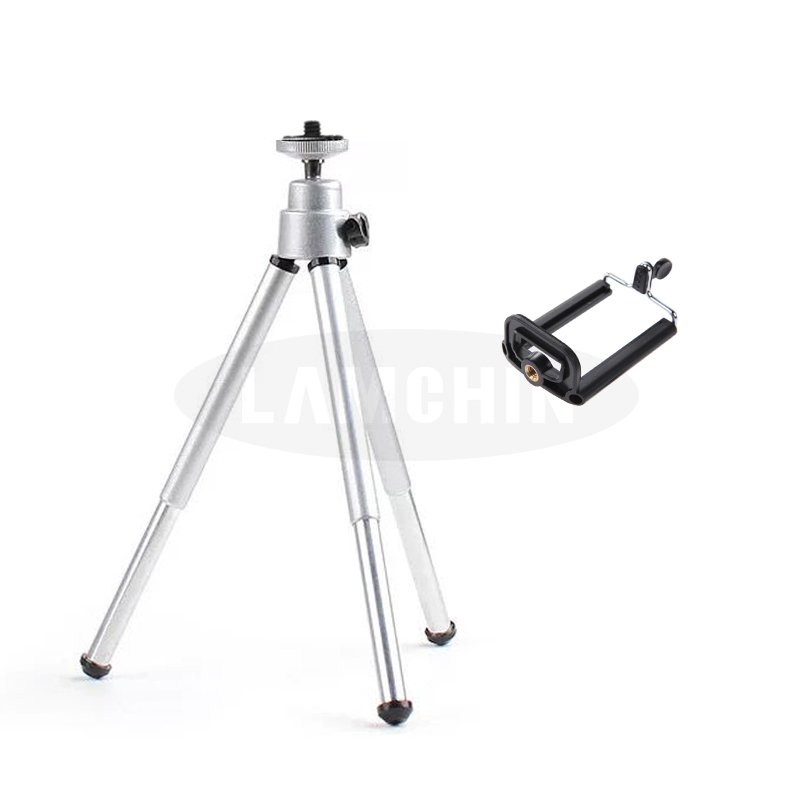 Universele Statief Camera Houder Draagbare Telefoon Houder Niveau 4 Sectie Professionele SLR Camera Statief Aluminium Fotografie: Mini Size