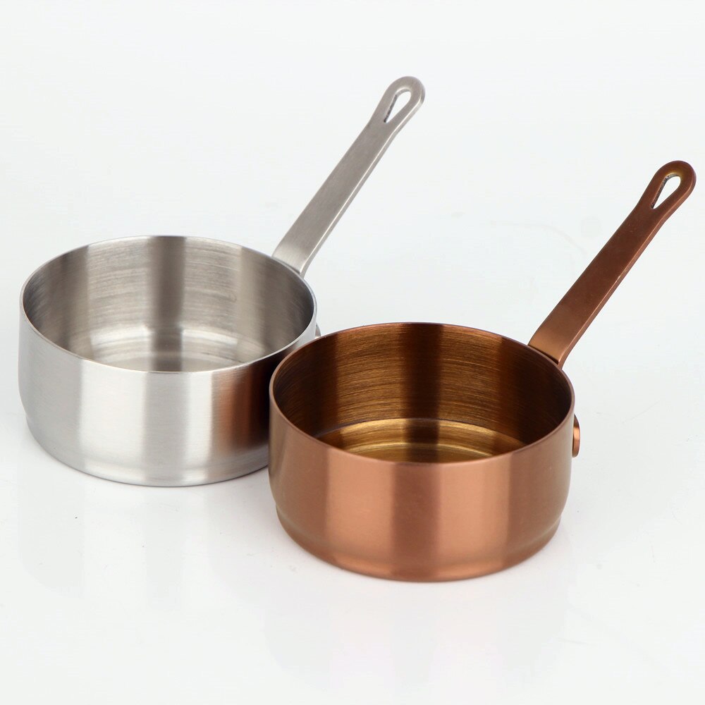 304 stainless steel sauce bowl steak sauce pot Korean teppanyaki black pepper bucket mini juice with handle