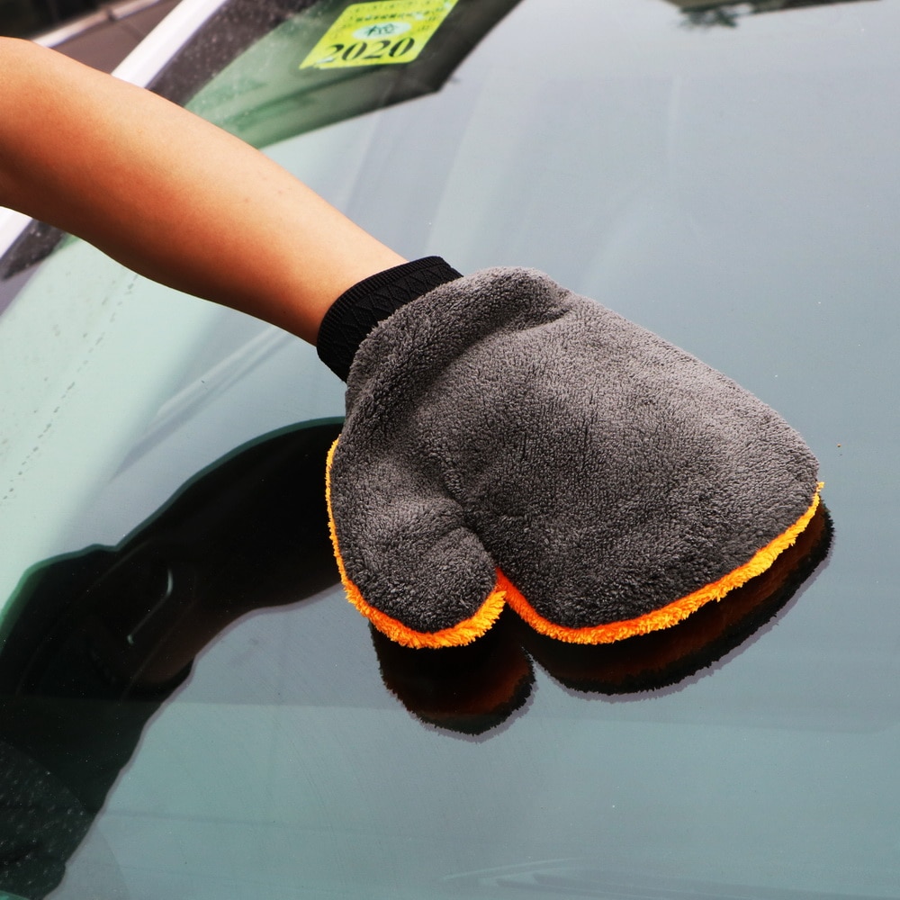 Herramientas de limpieza para el coche, guantes de microfibra para el lavado, cuidado del coche, absorción de agua, estilismo para el coche, felpa suave, accesorios para el coche, limpiador de polvo