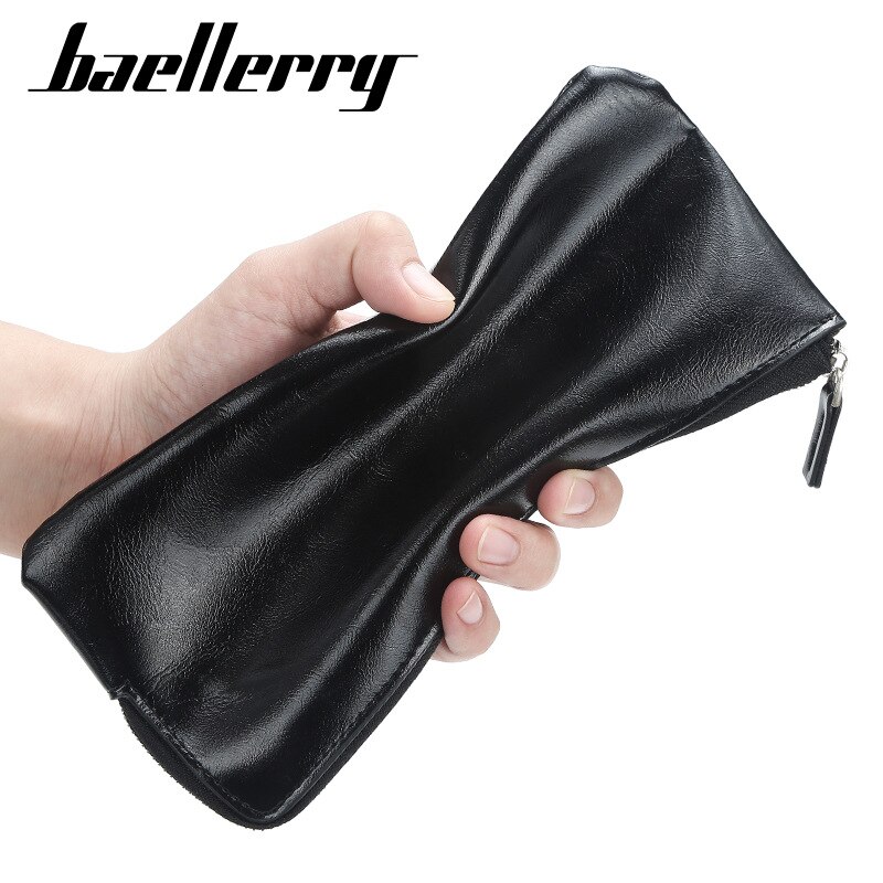 Classic Men Wallets Long for Phone Style Card Holder Male Purse Zipper Large Capacity Big Leather Zipper Business Wallet