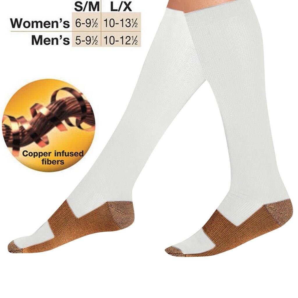 Anti-Fatigue Compression Socks Unisex Foot Pain Relief Soft Miracle Copper Anti Fatigue Magic Socks Support Knee High Stockings