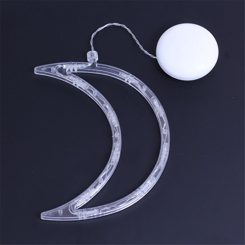 Led kerstverlichting glazen decoratie maan ster lampen raam decoratieve verlichting kindernachtlampje aaa op batterijen kerst