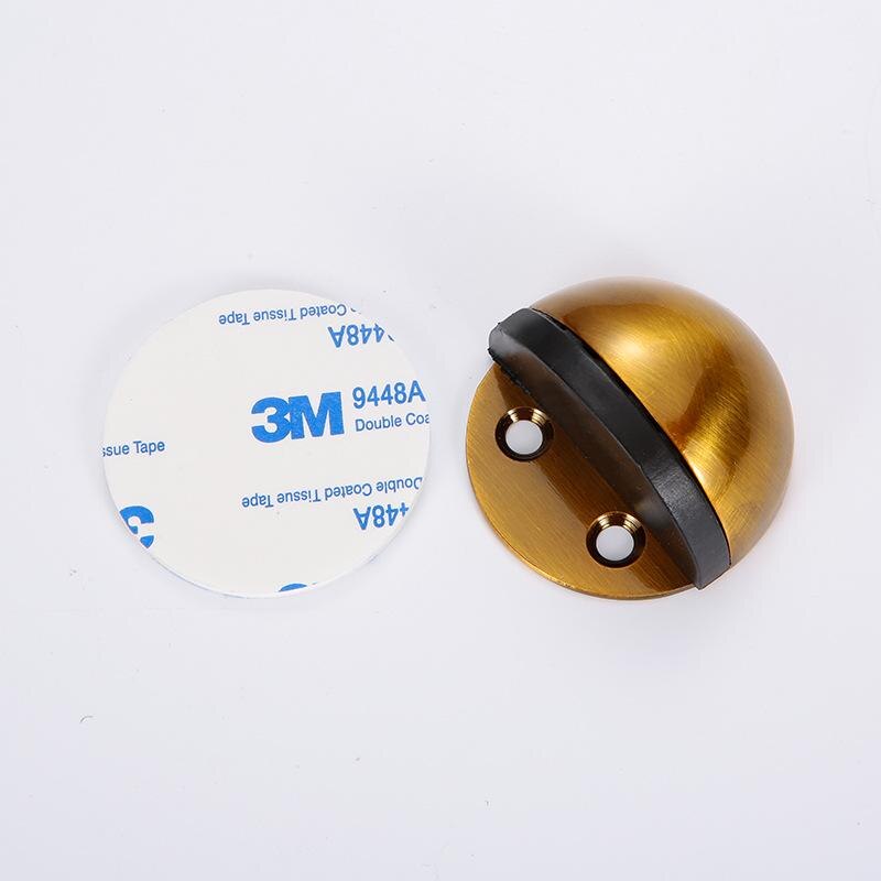 1 Pcs Stainless Steel Non Punching Sticker Rubber Door Stopper Door Holders Catch Floor Mounted Nail-free Door Stops: 6