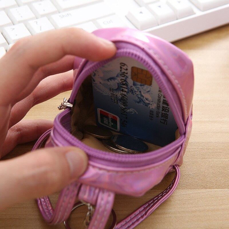 Porte-monnaie de fruits Laser petit sac holographique femmes PVC clair gelée sacs à main filles porte-carte pour enfants porte-monnaie petit portefeuille