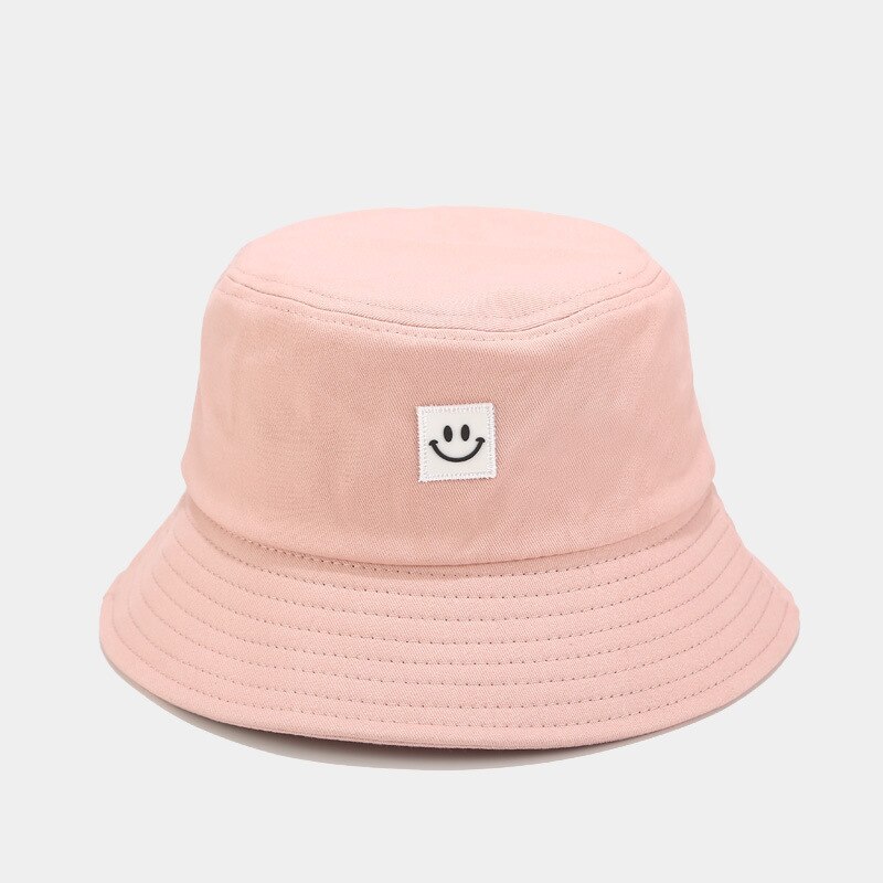Bucket hat kvinder sød lilla hatte solcreme ensfarvet smil bucket hat панамы efterår trend mænd graffiti: 02