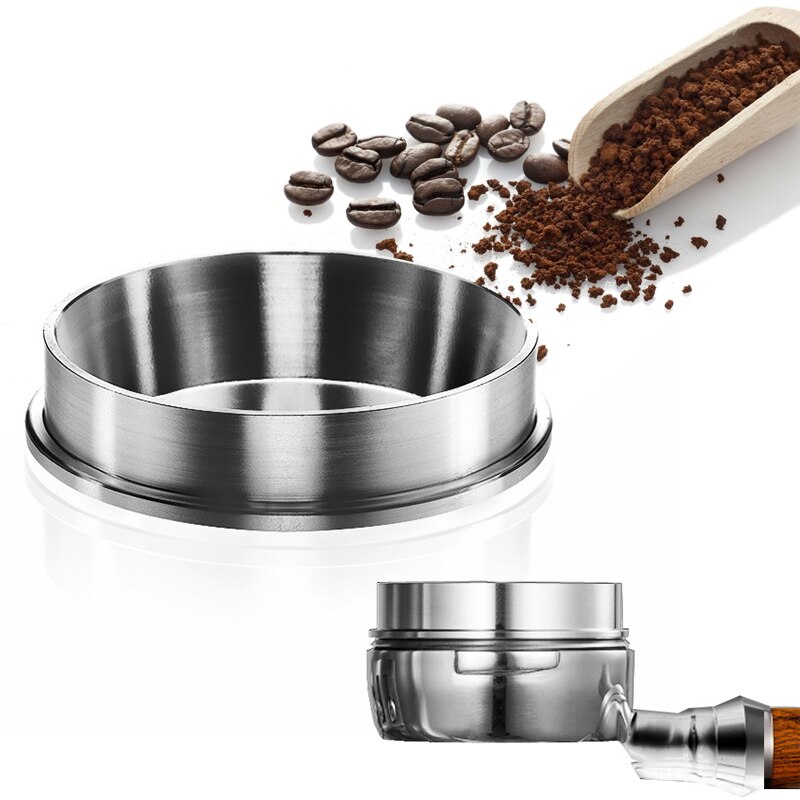 Kaffedoseringsring rustfrit stål espresso kaffe intelligent doseringsring tragt 51/53/57.5/58/58.35 mm køkken kaffegrej
