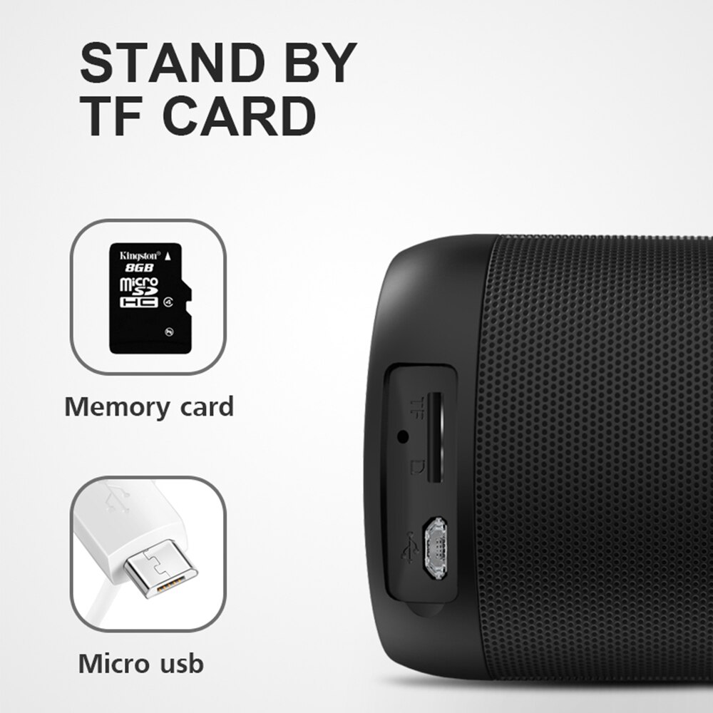 T2 Wireless Portable Bluetooth Speaker Loudspeakers for Phone Computer Stereo Music Surround Waterproof Outdoor Speakers