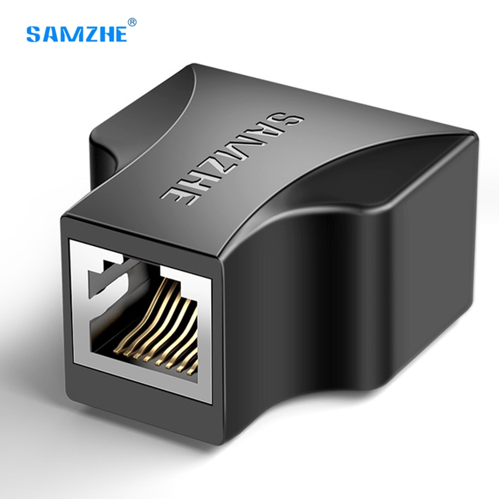 RJ45 Connector Ethernet Cable Adapter Lan Cable Extender Splitter Internet Cable Connection Female to Female 1 Input 2 Output
