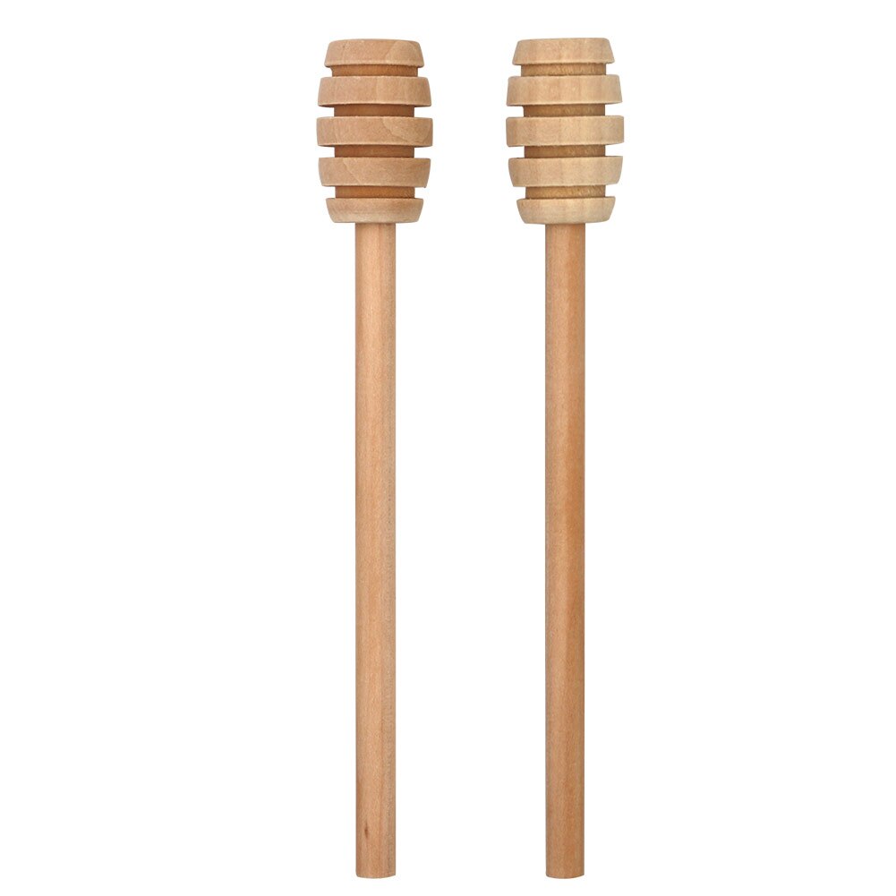 2 stuks bijenhoning roerstaafjes, menggreep, potlepel, natuurlijke houten honingdipper, houten stokjes, honinglepels