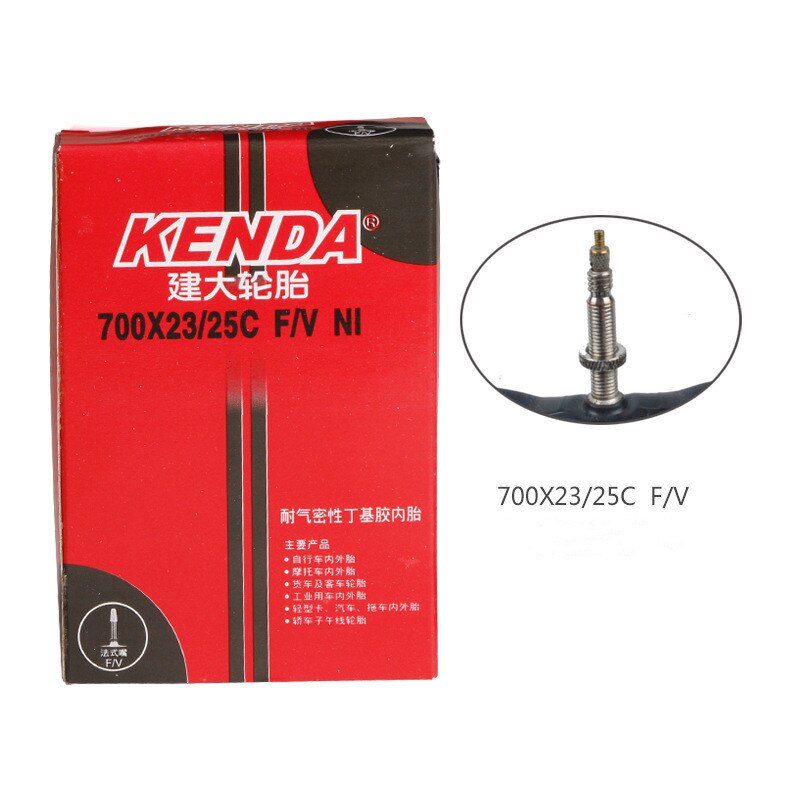 KENDA chambre à air de vélo pour vélo de voyage de route 700*23/25C 700*28/32C 700*35/43C AV/FV pièces de vélo chambre à air en caoutchouc butyle: 700x23-25C FV