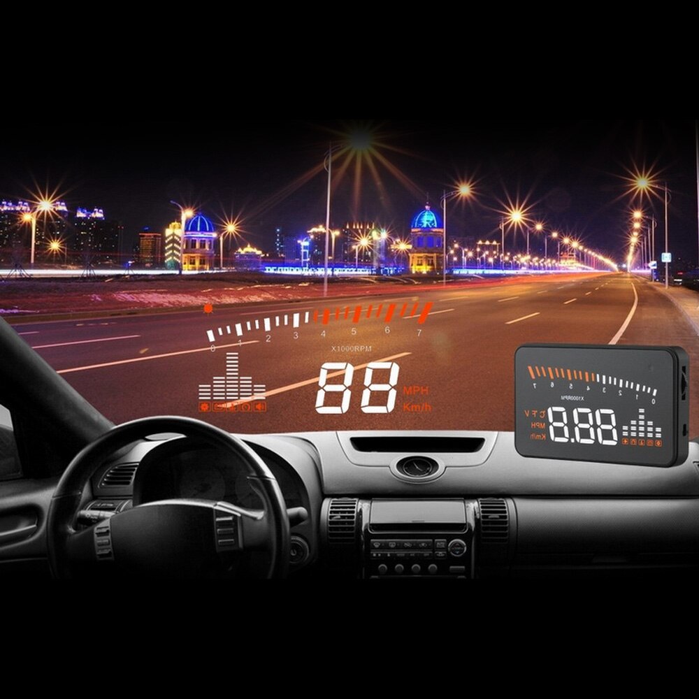 Auto Hud Head Up Display Universele X5 Auto Alarm OBD 2 Auto Voorruit Projector Auto Head-up Display