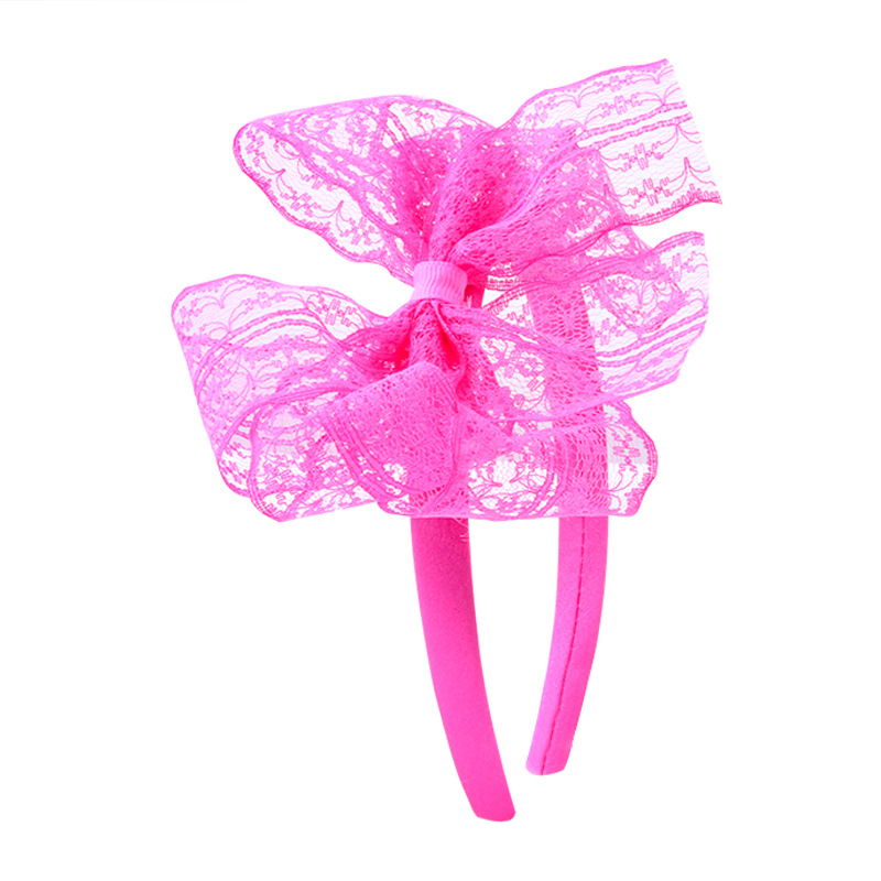 80's Kanten Hoofdband Kostuum Accessoires Voor Jaren 80 Themafeest, Zonder Hoofdpijn Neon Kanten Strik Hoofdband: GRIJS