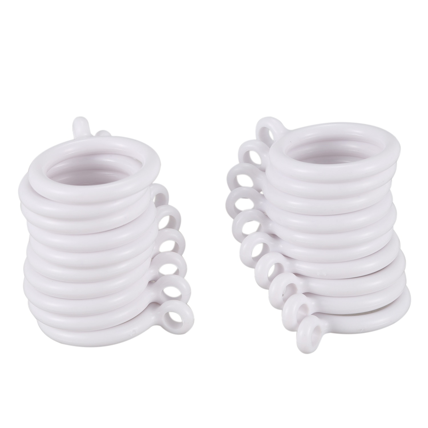 20x hvide 25mm indvendige gardineringe af plast: Default Title